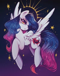 Size: 1440x1800 | Tagged: safe, artist:faelitha, derpibooru import, oc, pegasus, pony, cute, digital art, illustration, procreate app, scarteldusk, stars