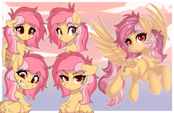 Size: 4300x2800 | Tagged: safe, artist:xvostik, derpibooru import, oc, oc only, oc:cotton seams, pegasus, pony, angry, chest fluff, commission, emotions, flying, looking at you, passepartout, pegasus oc, pleading, shocked, shocked expression, sky background, spread wings, wings, ych result