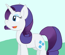 Size: 970x822 | Tagged: safe, artist:cmara, derpibooru import, rarity, pony, unicorn, g4, female, horn, outdoors, solo