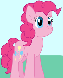 Size: 739x904 | Tagged: safe, artist:cmara, derpibooru import, pinkie pie, earth pony, pony, g4, female, outdoors, solo