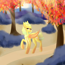 Size: 2449x2449 | Tagged: safe, artist:cookieholderowo, derpibooru import, oc, oc:solar fang, bat pony, pegasus, pony, clothes, female, long legs, mare, outdoors, scarf, solo, tree