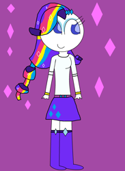 Size: 1848x2529 | Tagged: safe, artist:dianarp1990, derpibooru import, rarity, human, equestria girls, g4, female, rainbow power, solo