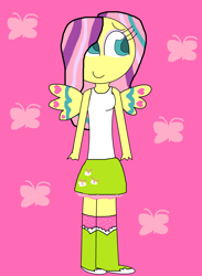 Size: 1848x2529 | Tagged: safe, artist:dianarp1990, derpibooru import, fluttershy, human, equestria girls, g4, female, rainbow power, solo