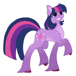 Size: 1280x1272 | Tagged: safe, artist:monochrome-sunsets, derpibooru import, twilight sparkle, earth pony, pony, earth pony twilight, race swap, simple background, solo, transparent background, unshorn fetlocks