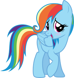 Size: 3000x3134 | Tagged: safe, artist:cloudy glow, derpibooru import, rainbow dash, pegasus, pony, g4, newbie dash, blushing, care mare, cute, dashabetes, female, mare, my little pony: friendship is magic, rainbow shy dash, simple background, solo, transparent background, vector