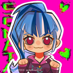 Size: 750x750 | Tagged: safe, artist:sandianyixian81109, derpibooru import, sonata dusk, human, g4, :3, bust, cute, female, humanized, looking at you, smiling, smiling at you, solo, sonatabetes