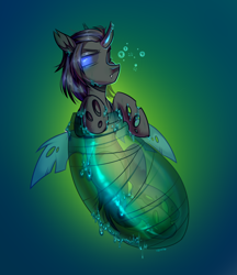 Size: 3800x4400 | Tagged: safe, artist:k0potb, derpibooru import, oc, oc only, changeling, pony, cocoon, digital art