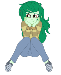 Size: 1872x2291 | Tagged: safe, artist:gmaplay, derpibooru import, wallflower blush, equestria girls, g4, butt, cute, flowerbetes, simple background, sitting, solo, transparent background, wallflower butt