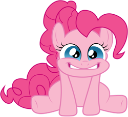 Size: 1024x942 | Tagged: safe, artist:omniferious, derpibooru import, pinkie pie, earth pony, pony, a friend in deed, g4, female, mare, my little pony: friendship is magic, simple background, solo, transparent background, vector