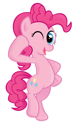 Size: 1280x1952 | Tagged: safe, artist:erockertorres, derpibooru import, pinkie pie, earth pony, pony, g4, bipedal, female, mare, pose, simple background, solo, transparent background