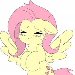 Size: 2253x2265 | Tagged: safe, artist:poneigh777, derpibooru import, fluttershy, pegasus, pony, g4, anime, chibi, cute, ears, floppy ears, my little pony: friendship is magic, simple background, solo, white background