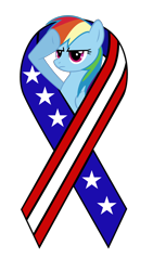 Size: 1080x1920 | Tagged: safe, artist:atomicgreymon, artist:techrainbow, derpibooru import, rainbow dash, pegasus, pony, g4, .svg available, absurd resolution, female, mare, patriotic, rainbow dash salutes, ribbon, salute, simple background, solo, svg, transparent background, united states of america, vector