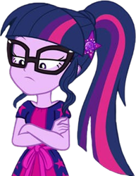 Size: 1945x2520 | Tagged: safe, derpibooru import, edit, edited screencap, editor:mrtoonlover83, screencap, sci-twi, twilight sparkle, equestria girls, g4, background removed, crossed arms, female, glasses, not a vector, ponytail