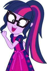 Size: 749x1118 | Tagged: safe, derpibooru import, edit, edited screencap, editor:mrtoonlover83, screencap, sci-twi, twilight sparkle, human, equestria girls, g4, background removed, female, glasses, not a vector, ponytail, solo