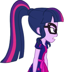 Size: 2226x2520 | Tagged: safe, derpibooru import, edit, edited screencap, editor:mrtoonlover83, screencap, sci-twi, twilight sparkle, human, equestria girls, g4, background removed, female, glasses, not a vector, ponytail, solo