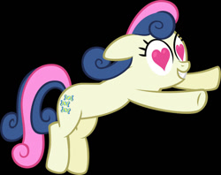 Size: 1005x795 | Tagged: safe, artist:chinch335, derpibooru import, bon bon, sweetie drops, earth pony, pony, g4, black background, ears back, female, grin, heart, heart eyes, mare, simple background, smiling, solo, wingding eyes