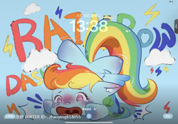 Size: 750x522 | Tagged: safe, alternate version, artist:zhaoyingli18055, derpibooru import, rainbow dash, pegasus, pony, g4, alternate character, solo