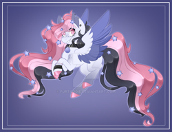 Size: 1280x982 | Tagged: safe, artist:furtoodie, derpibooru import, oc, oc:phoebe, pegasus, pony, colored wings, deviantart watermark, female, mare, obtrusive watermark, solo, two toned wings, watermark, wings