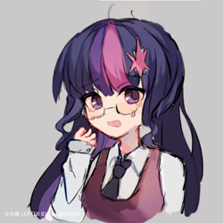 Size: 750x750 | Tagged: safe, artist:tang403339, derpibooru import, twilight sparkle, equestria girls, g4, solo