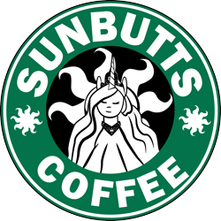 Size: 1644x1644 | Tagged: artist needed, safe, derpibooru import, edit, editor:silence, princess celestia, alicorn, pony, g4, drawthread, female, logo parody, mare, simple background, solo, starbucks, transparent background, vector, vector trace