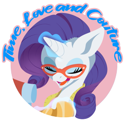 Size: 1511x1512 | Tagged: safe, artist:turkojar, derpibooru import, rarity, pony, unicorn, canterlot boutique, friendship is magic, g4, glasses, horn, my little pony: friendship is magic