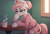 Size: 1170x800 | Tagged: safe, ai content, derpibooru import, generator:pony diffusion v6 xl, generator:stable diffusion, machine learning generated, nurse redheart, earth pony, pony, g4, bathrobe, boop, clothes, coffee, coffee cup, coffee mug, exhausted, hat, indoors, mug, nurse hat, prompter:craft, robe, self-boop, sitting, solo, tired