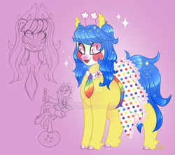 Size: 1024x908 | Tagged: safe, artist:furtoodie, derpibooru import, oc, oc:ditty dot, earth pony, pony, clothes, clown makeup, female, mare, necktie, skirt, solo