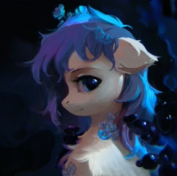 Size: 2007x2000 | Tagged: safe, artist:rvsd, derpibooru import, oc, oc only, earth pony, pony, abstract background, chest fluff, commission, female, mare, solo