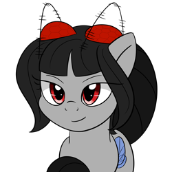 Size: 2000x2000 | Tagged: safe, artist:bestponies, derpibooru import, oc, oc only, fly, insect, monster pony, original species, pony, female, fly pony, looking at you, mare, red eyes, simple background, smiling, smiling at you, transparent background