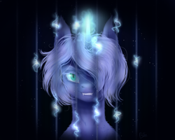 Size: 2738x2190 | Tagged: safe, artist:pjj0, derpibooru import, princess luna, alicorn, pony, g4, bars, fangs, female, mare, s1 luna, slit eyes, solo