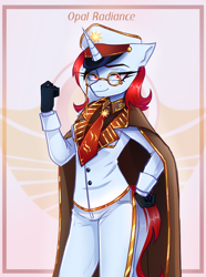 Size: 2229x3000 | Tagged: safe, artist:opal_radiance, derpibooru import, oc, oc:red rocket, anthro, pony, solar empire, solo