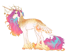 Size: 1024x825 | Tagged: safe, artist:pjj0, derpibooru import, princess celestia, pony, g4, alternate design, female, horn, horn jewelry, jewelry, leonine tail, mare, peytral, regalia, simple background, solo, tail, transparent background, unshorn fetlocks