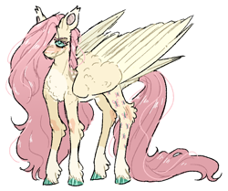 Size: 824x689 | Tagged: safe, artist:stygios, derpibooru import, fluttershy, pegasus, pony, g4, female, mare, simple background, unshorn fetlocks, white background