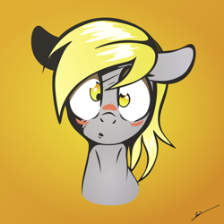 Size: 2580x2580 | Tagged: safe, artist:isaac_pony, derpibooru import, derpy hooves, pegasus, pony, g4, :o, blushing, cute, derp, derpabetes, face, female, gradient background, head, head only, mare, open mouth, solo, sternocleidomastoid, vector