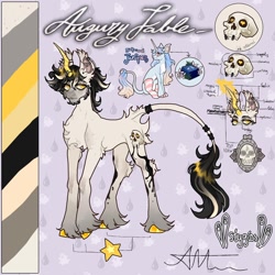 Size: 1080x1080 | Tagged: safe, artist:stygios, derpibooru import, oc, oc only, oc:augury fable, oc:juniper, pony, unicorn, chest fluff, clothes, ear piercing, earring, female, horn, horn ring, jewelry, leonine tail, male, mare, piercing, reference sheet, ring, sitting, socks, stallion, tail, tail ring, unshorn fetlocks