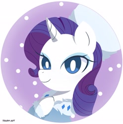 Size: 2028x2048 | Tagged: safe, artist:eltrash_art6, derpibooru import, rarity, pony, unicorn, g4, blushing, christmas, clothes, cute, eyeshadow, female, fur coat, hat, holiday, horn, icon, makeup, mare, raribetes, solo, winter outfit