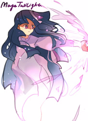 Size: 1476x2031 | Tagged: safe, artist:tingsan, derpibooru import, twilight sparkle, human, g4, female, humanized, magic, solo