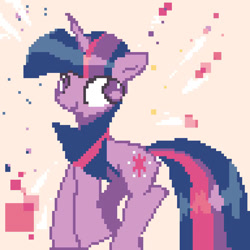 Size: 768x768 | Tagged: safe, artist:tingsan, derpibooru import, twilight sparkle, unicorn twilight, pony, unicorn, g4, digital art, female, mare, pixel art, solo