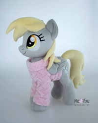 Size: 1440x1800 | Tagged: safe, artist:meplushyou, derpibooru import, derpy hooves, pegasus, pony, g4, clothes, irl, photo, plushie, solo, sweater