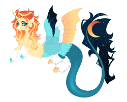 Size: 5600x4500 | Tagged: safe, artist:gigason, derpibooru import, oc, oc only, oc:eclipsis, draconequus, coat markings, colored pinnae, colored sclera, colored wings, curved horn, cyan eyes, cyan sclera, draconequus oc, facial markings, female, fetlock tuft, gradient hooves, gradient mane, horn, hybrid wings, magical threesome spawn, mismatched hooves, mismatched wings, multicolored wings, obtrusive watermark, offspring, parent:discord, parent:nightmare moon, parent:sunset shimmer, simple background, slit eyes, snip (coat marking), socks (coat marking), solo, spread wings, starry tail, stripe (coat marking), striped horn, tail, transparent background, watermark, wings