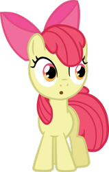 Size: 1024x1606 | Tagged: safe, artist:poniesfromheaven, derpibooru import, apple bloom, earth pony, pony, g4, :o, apple bloom's bow, bow, female, filly, foal, hair bow, open mouth, simple background, solo, transparent background, vector