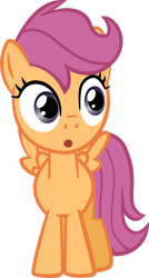 Size: 1024x1904 | Tagged: safe, artist:poniesfromheaven, derpibooru import, scootaloo, pegasus, pony, g4, :o, female, filly, foal, open mouth, simple background, solo, spread wings, transparent background, vector, wings