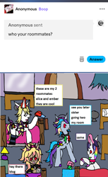 Size: 1177x1921 | Tagged: safe, artist:ask-luciavampire, derpibooru import, oc, pony, undead, vampire, vampony, academy, ask, roommates, tumblr