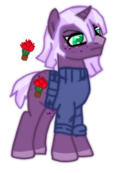 Size: 801x1223 | Tagged: safe, derpibooru import, oc, pony, unicorn, blaze (coat marking), clothes, coat markings, facial markings, freckles, glasses, horn, solo, sweater