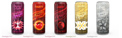 Size: 9500x3000 | Tagged: safe, artist:darklight1315, derpibooru import, fallout equestria, apogee energy drink, blood moon, can, cherry, drink, energy drink, fallout equestria: mayday, food, moon, no pony, simple background, soda, soda can, stars, tomato, transparent background