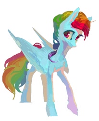 Size: 474x574 | Tagged: safe, artist:yanisfucker, derpibooru import, rainbow dash, pegasus, pony, g4, female, mare, simple background, solo, white background