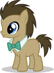 Size: 386x517 | Tagged: safe, derpibooru import, doctor whooves, earth pony, pony, g4, slice of life (episode), bowtie, colt, foal, leak, male, my little pony: friendship is magic, official, simple background, solo, transparent background, younger