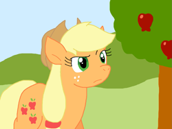 Size: 1191x894 | Tagged: safe, artist:cmara, derpibooru import, applejack, earth pony, pony, g4, female, mare, solo