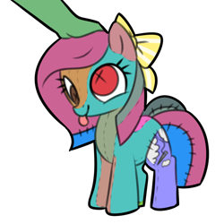 Size: 1000x1000 | Tagged: safe, artist:anonymous, derpibooru import, oc, oc:silly stuffing, earth pony, doll, head pat, pat, toy