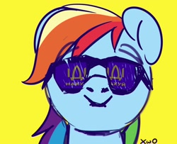 Size: 3200x2600 | Tagged: safe, artist:xwosya, derpibooru import, rainbow dash, pony, g4, bust, cyrillic, female, fuck you, glasses, meme, portrait, reflection, simple background, sketch, text, ukraine, ukrainian, ukrainian meme, vulgar, іді нахуй